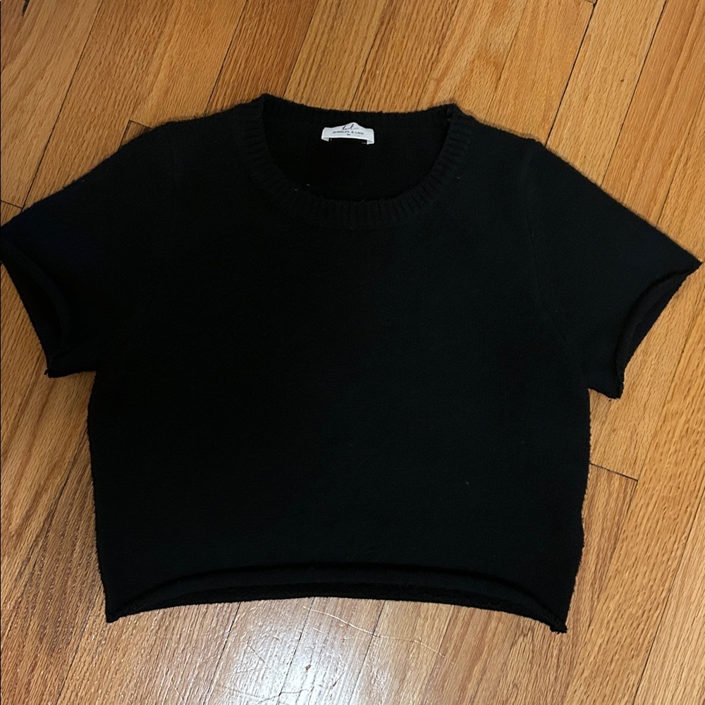 Bobbles & Lace Black Knit Top